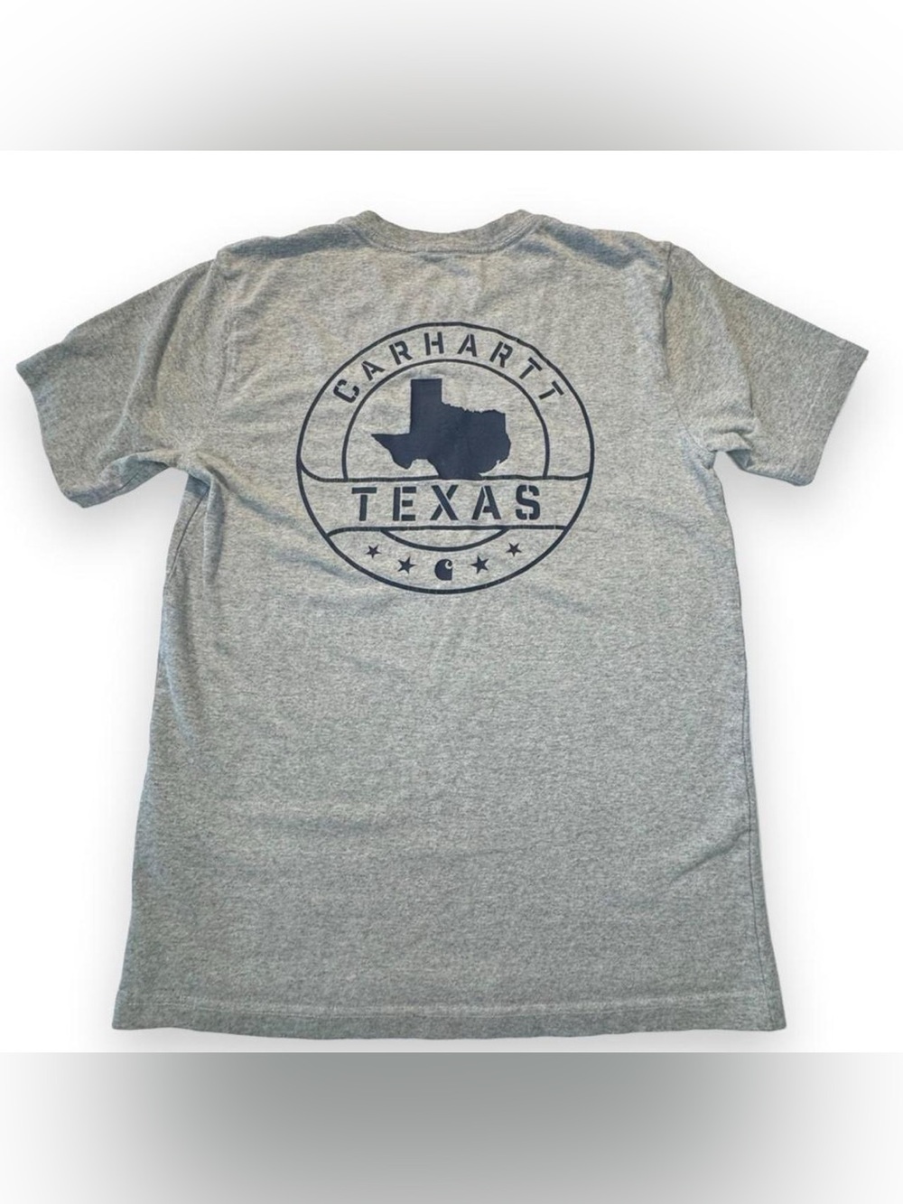 Carhartt Pocket T-Shirt Size S Gray Texas State Outline Graphic